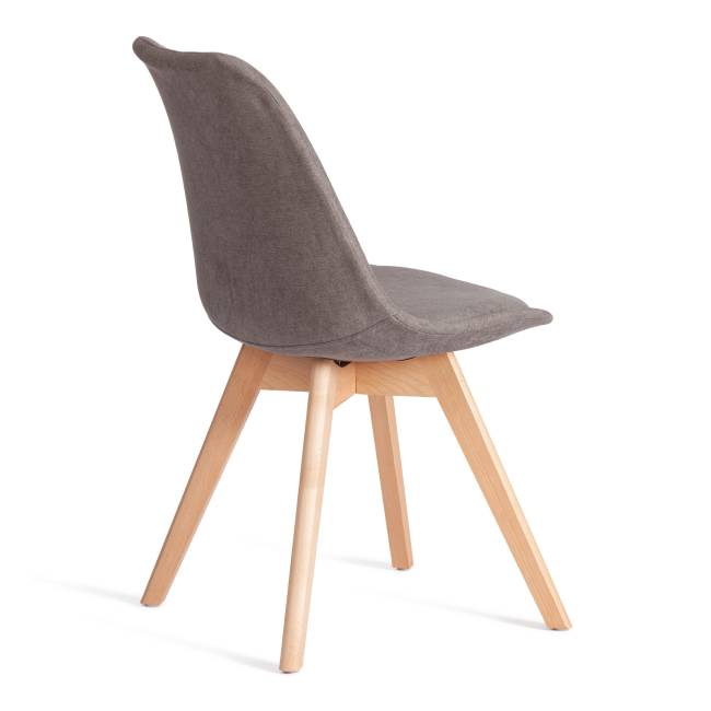 Стул Тулип Софт/Tulip Soft (мод.053V) дерево/пластик/ткань, 49,5х54,5х84см, серый LY1701-26 (Комплект из 4 шт.) серый дерево/пластик/ткань