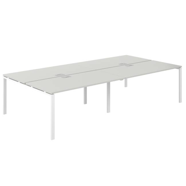 SG.259.SH.63.WH / Рабочая станция 3200х1638х750 / профиль: 60х30 белый; столешница: серый бархат