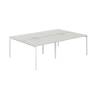 SG.257.SH.44.WH / Рабочая станция 2400х1638х750 / профиль: 40х40 белый; столешница: серый бархат