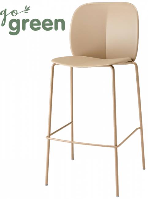 Стул пластиковый барный Mentha Go Green тортора 490х520х1110 мм