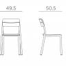 Стул пластиковый Cassia Bistrot базальт 495х505х815 мм