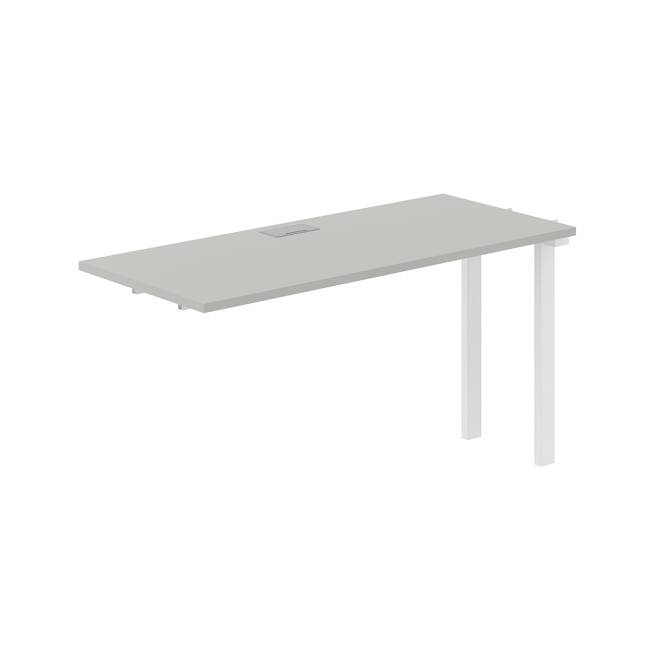 PR.264.SH.P59.WH / Секция рабочей станции s-b-s 1400х600х750 / профиль: 59х59 белый; столешница: серый бархат