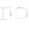 Стол металлический Arket 700х700х740 мм