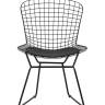 Стул обеденный Bertoia черный с черной подушкой 4 шт