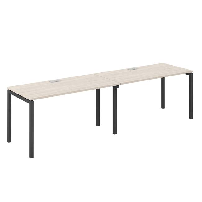 SG.223.OL.44.AN / Рабочая станция s-b-s 2400х800х750 / профиль: 40х40 антрацит; столешница: дуб светлый