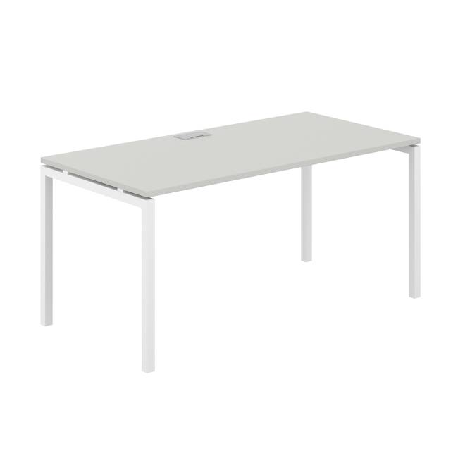SG.209.SH.44.WH / Стол 1600х800х750 / профиль: 40х40 белый; столешница: серый бархат