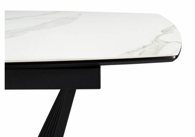 Вейл 140(180)х80 белый мрамор snow white / черный