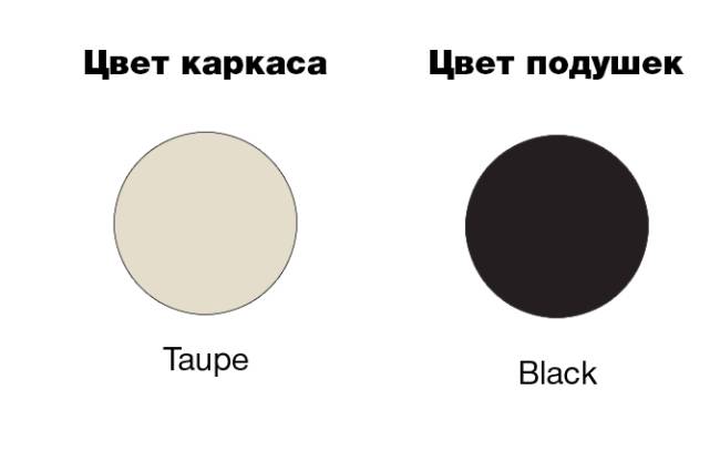 Кресло пластиковое с подушками Mykonos бежевый, черный 730х720х750 мм