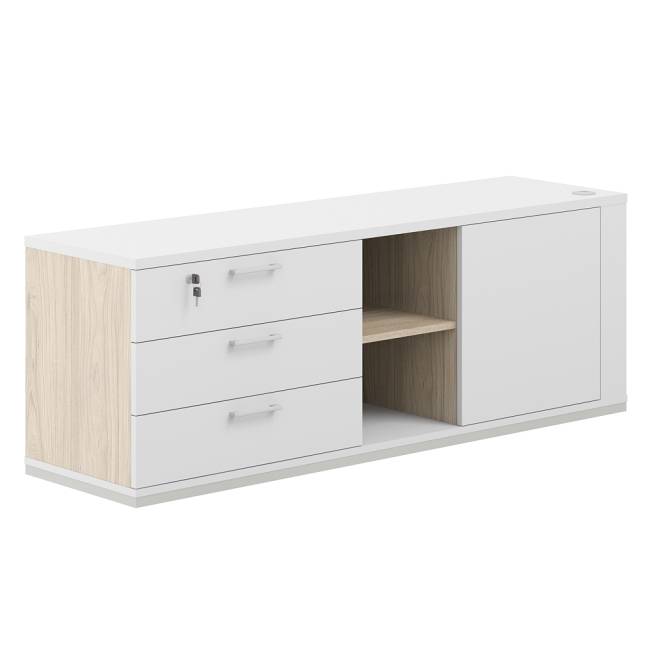 AG.295.AR.WH.WH.L / Тумба опорная 1638х450х580, левая / корпус:равелло, топ/дно:белый, фасады:белый