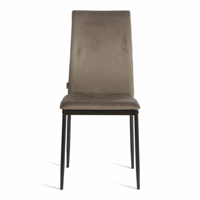 Стул Капри/Capri (мод.BC565-DC)/1 шт. в упаковке металл, флок, 43х53х92см, темно-серый HLR24/черный темно-серый металл, флок