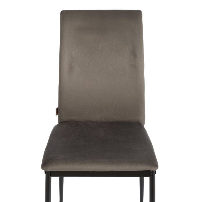 Стул Капри/Capri (мод.BC565-DC)/1 шт. в упаковке металл, флок, 43х53х92см, темно-серый HLR24/черный темно-серый металл, флок
