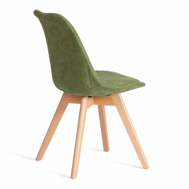 Стул Тулип Софт/Tulip Soft (мод.053V) дерево/пластик/ткань, 49,5х54,5х84см, зеленый LY1701-7 (Комплект из 4 шт.) зеленый дерево/пластик/ткань