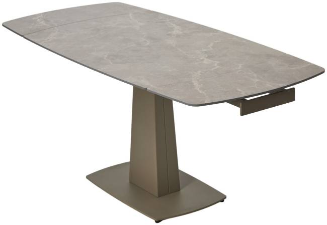 Стол БАЛД (BALDE) 120 цвет ЛАТТЕ МАТОВЫЙ (MATT LATTE STONE SOLID CERAMIC)/ ТАУПЕ (TAUPE), ®DISAUR